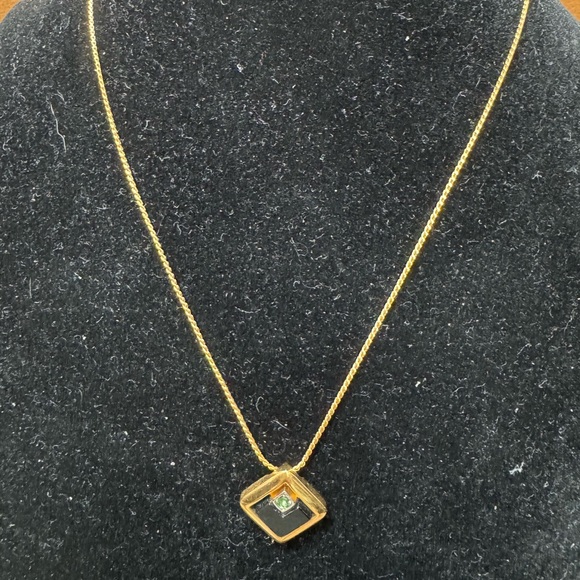 Givenchy Gold Necklace with Black and Green Details - Picture 4 of 6